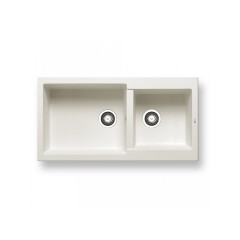 Pyramis Alazia 1 3/4B Ένθετος Νεροχύτης από Συνθετικό Γρανίτη Μ86xΠ50cm Snow 079811711 Pyramis Alazia 1 3/4B Ένθετος Νεροχύτης από Συνθετικό Γρανίτη Μ86xΠ50cm Snow 079811711